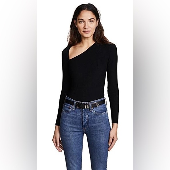 Cushnie Et Ochs - Vivienne Asymmetric Body Suit in Black - Picture 2 of 9